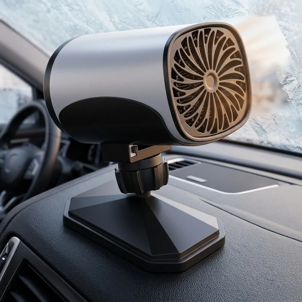 For Car-Specific Portable Heater and Defroster with Dual Voltage Compatibility for On-the-Go Thermal Management