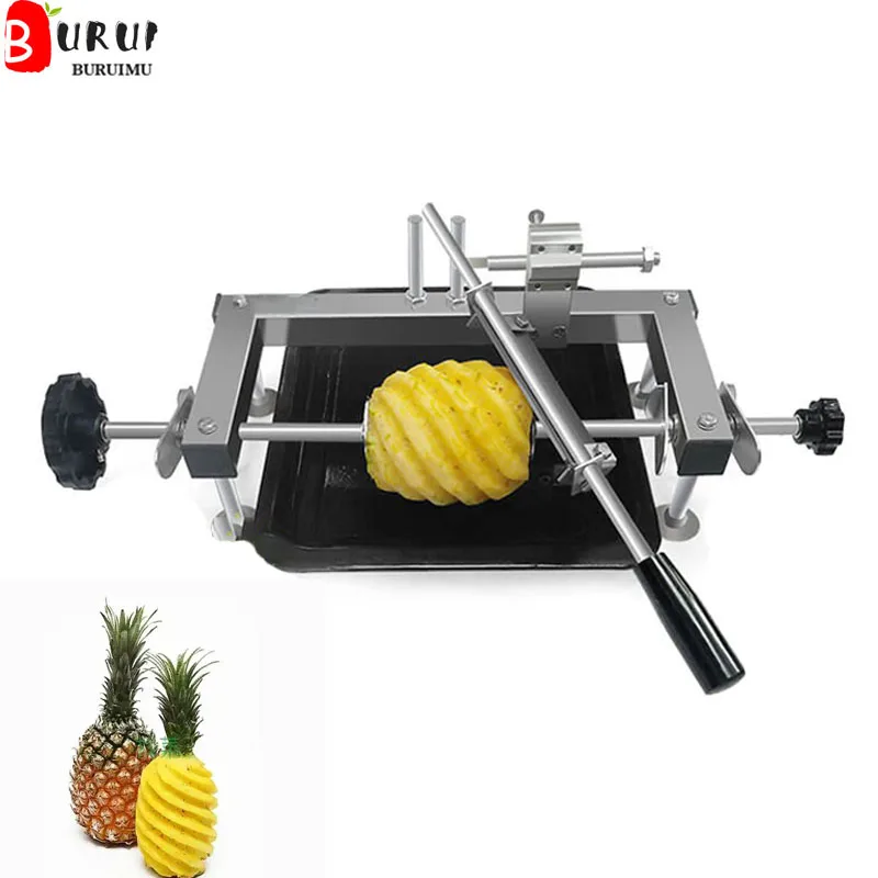 مقشرة أناناس صناعية تجارية عالية الكفاءة مع قاطع أناناس من الفولاذ المقاوم للصدأ 304