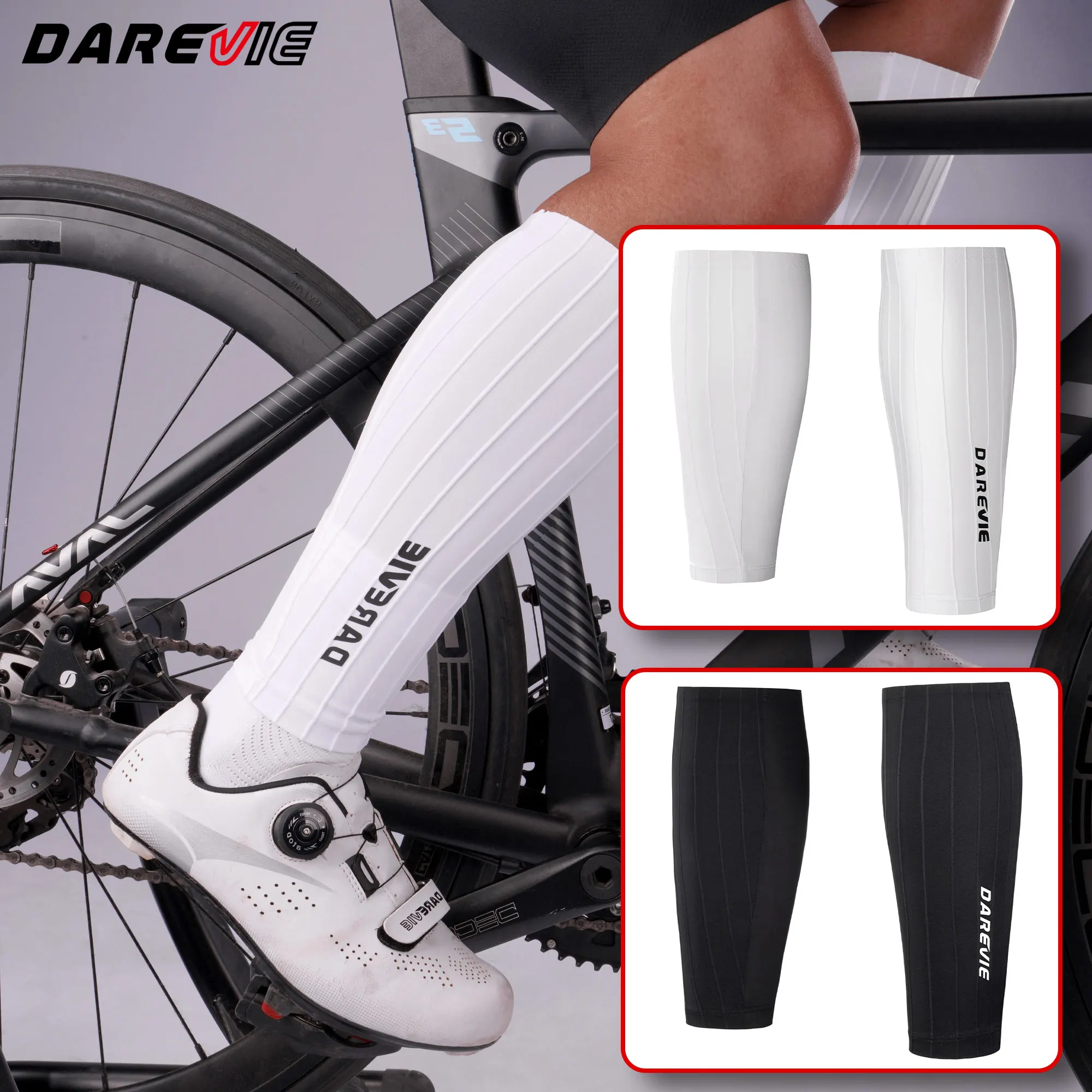 Image of DAREVIE Aero Radfahren Waden ärmel reduzieren Wind widerstand Race Level Radfahren Bein Ärmel Radfahren Bein wärmer Aerodynamik hohe Geschwindigkeit