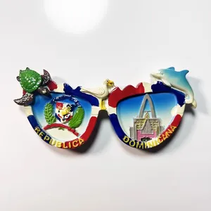 ドミニカ共和国クリエイティブトラベルお土産装飾工芸品パーソナリティランドスケープサングラスマグネット冷蔵庫マグネット 10ベストセールスドミニカ共和国のお土産-3