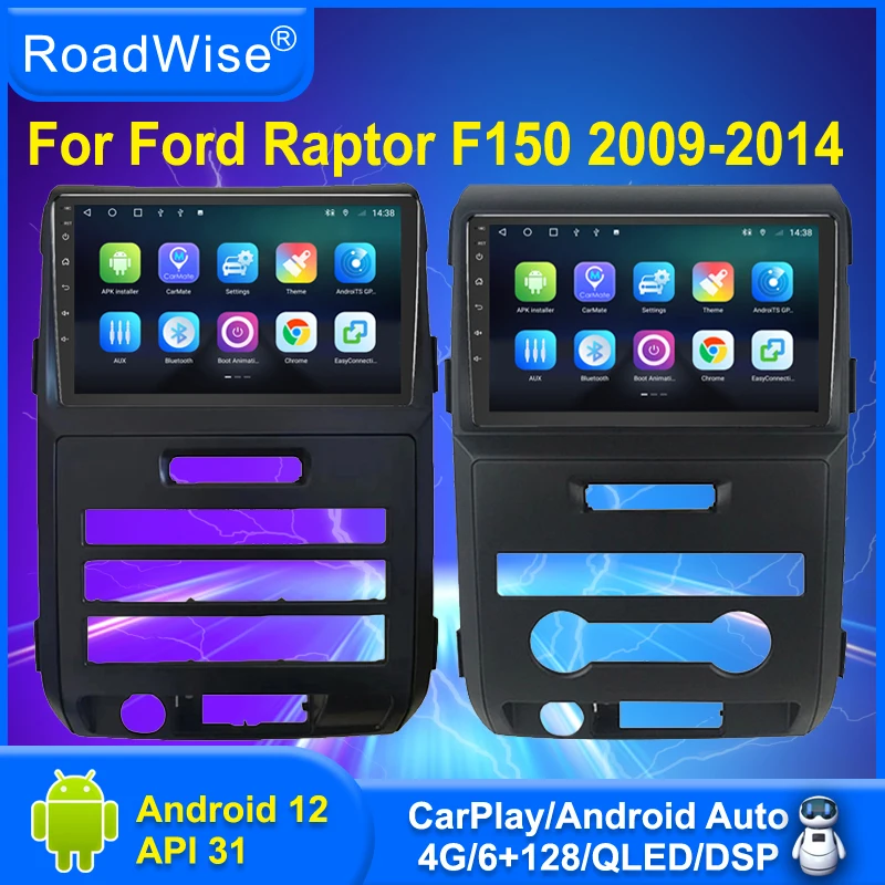 

Roadwise 8+256 Android 12 Car Radio For Ford Raptor F150 2009 - 2013 2014 Multimedia Carplay 4G Wifi GPS DSP DVD 2 DIN Autoradio