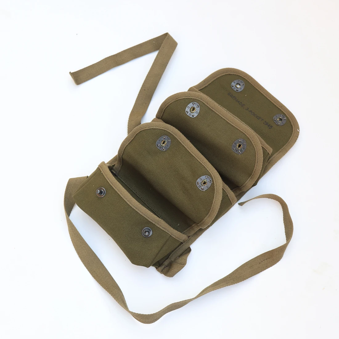 Vietnam War M1956 US Grenade Pouch 3 Cells Green Rare