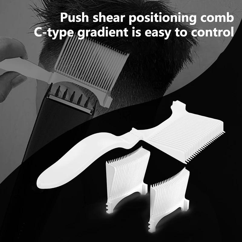 Fade Comb Ergonomic Gradienter Design Hair Cutting Comb Curved Positioning Comb Barber Supplies Hairdresser Tools