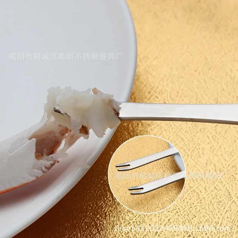 304 Stainless Steel Crab Needle Lobster Seafood Needle Crab Eating Tool Hairy Crab Spoon Fork Walnut Needle Dinnerware