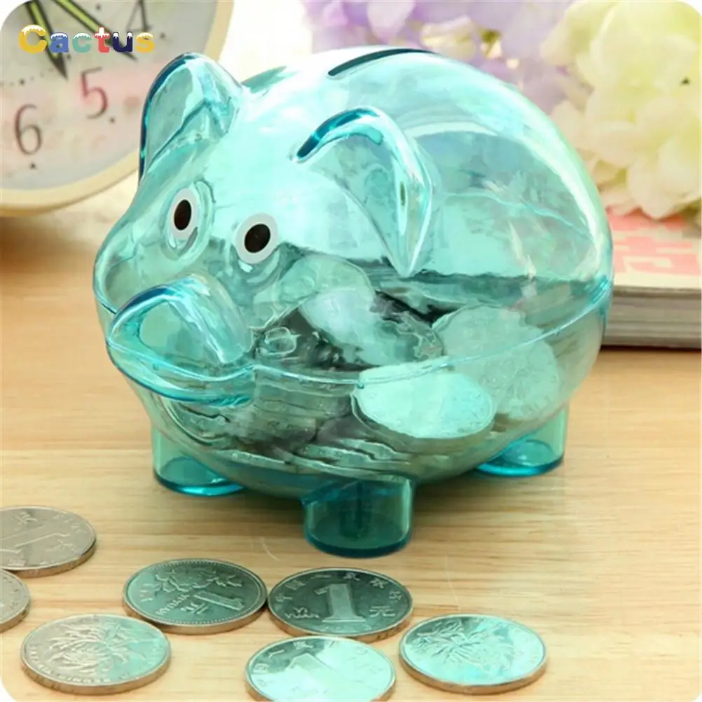 

TOYZHIJIA 1PCS Clear Money Boxes Toy Piggy Banks Gift Kids Money Boxes Coin Piggy Bank Money Saving Box Moneybox for Children