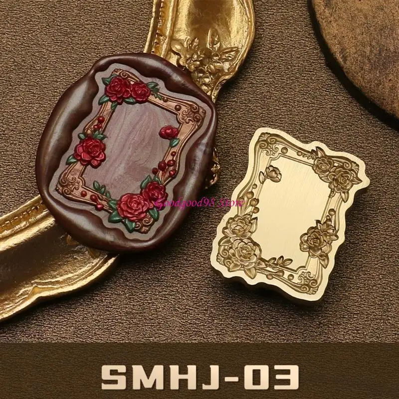 Brass Wax Seal Stamp Head Embossed Artwork for Wedding Decorations
