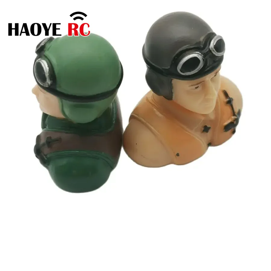 Haoye 1 Pc 1/9 Scale Civil Pilots Figures With Hat Toy Model For RC Plane Accessories Hobby Color Army Green/ Grey