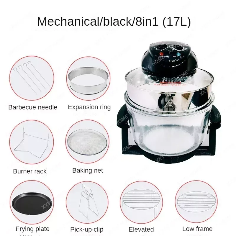 Phace 110V Glass Visual Large Capacity Multifunctional Air   Oven Halogen Oven Electric Oven