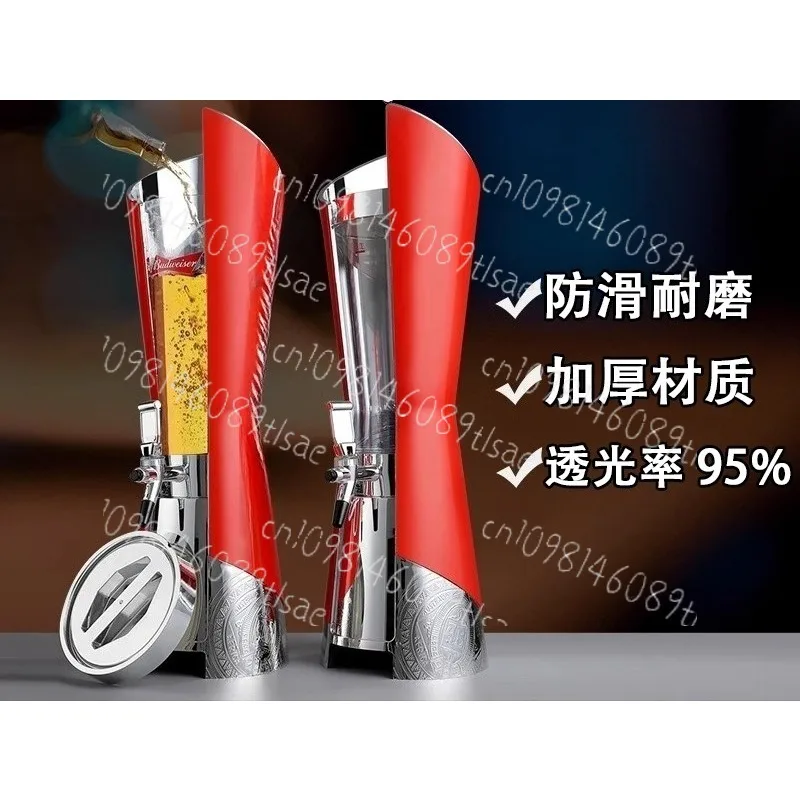 

3L Portable Beer Dispenser High-End Commercial Draft Keg Cooler with Faucet, Compatible with Fujia White Keg, for Bar & KTV Use