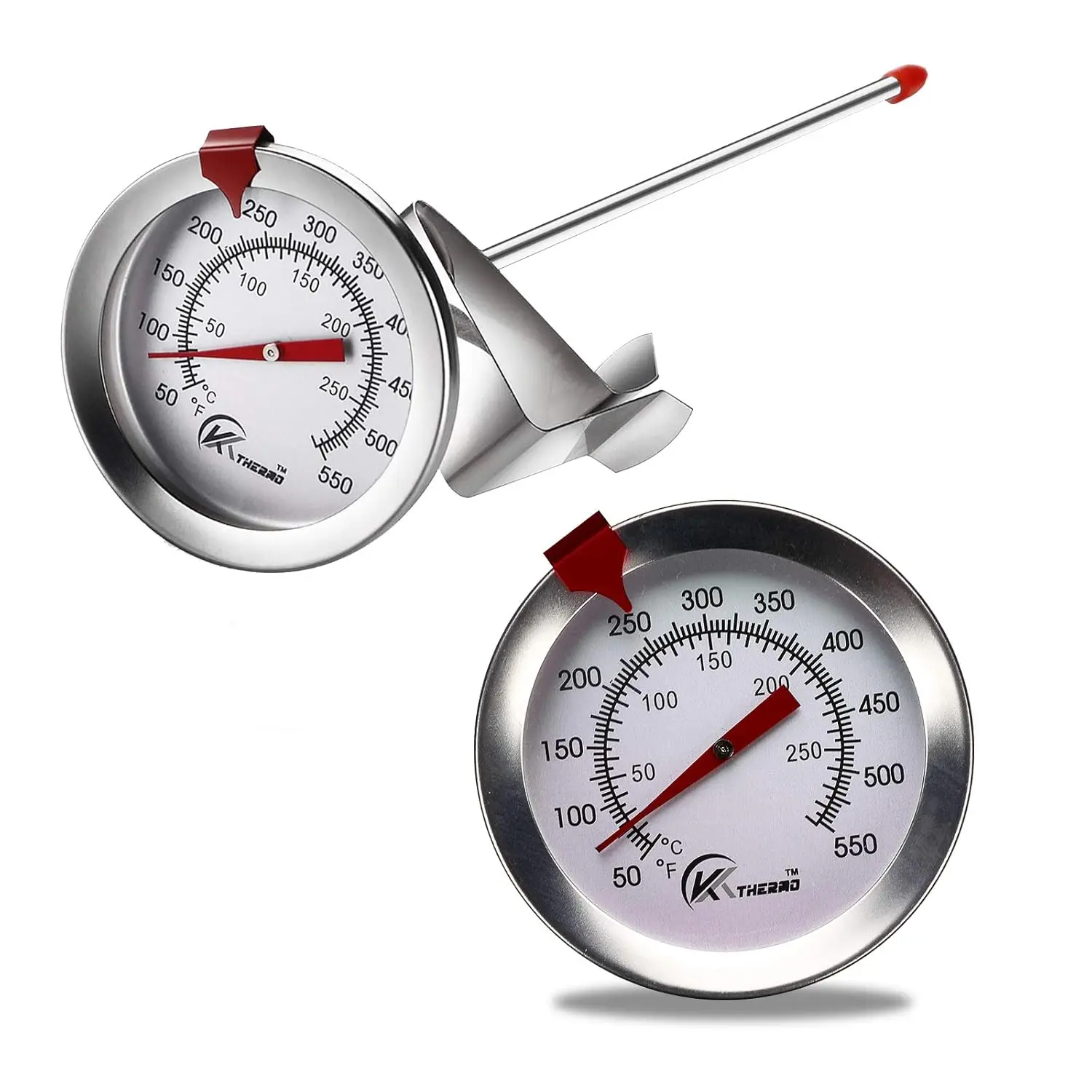 

Instant Read Dial Thermometer 6" Stainless Steel Stem for Deep Fry, BBQ, Grill, Turkey