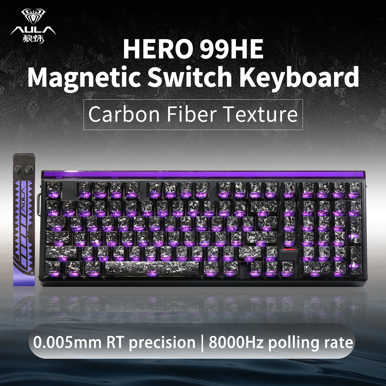 AULA Hero 99he Magnetic Keyboard 99% Layout Wired Trigger 0.005mmRT 8K Return Gamer Customize RGB Magnetic Switch Keyboard