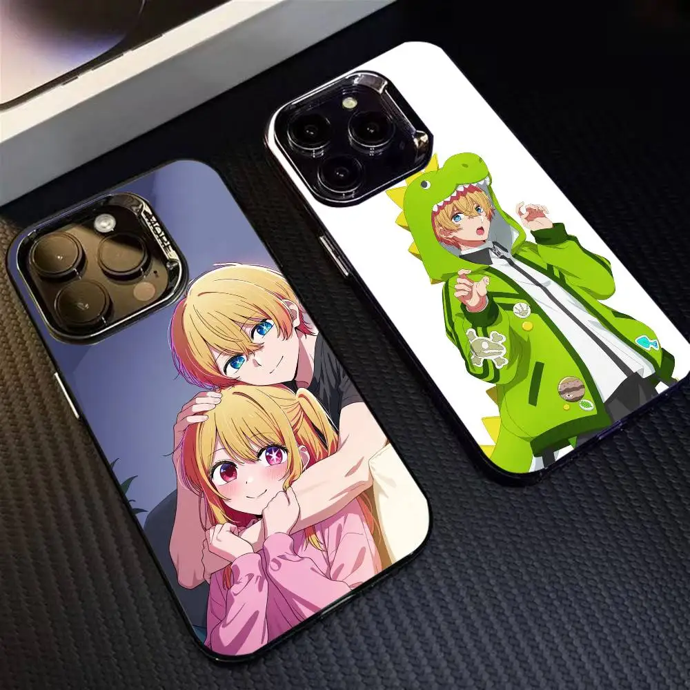 

O-Oshi NO-KO Phone Case For iPhone 16 17 15 14 12 13 Pro Max Black Color Shockproof Cover