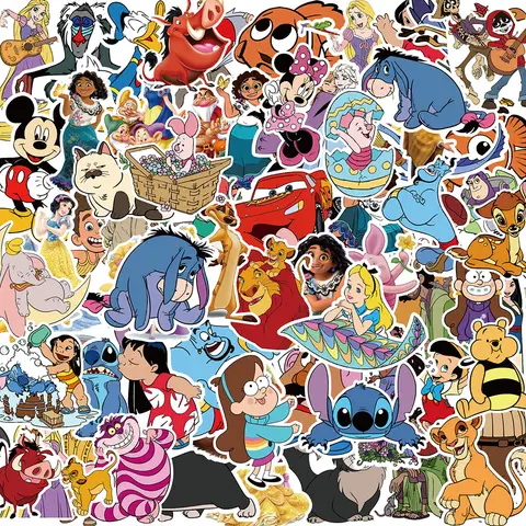 10/30/50/100PCS süße Disney Charakter Mickey Maus der König der Löwen Cartoon Aufkleber ästhetische Laptop Auto Mix Anime Aufkleber Kind Spielzeug