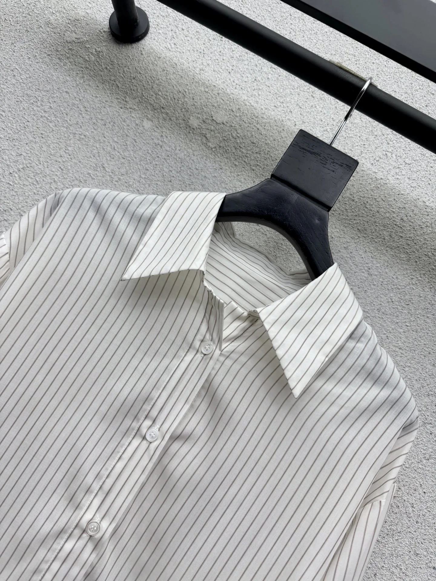 Women's Straight‑Fit Casual Striped Silk Satin Shirt, Elegant Commuter White Blouse for Summer