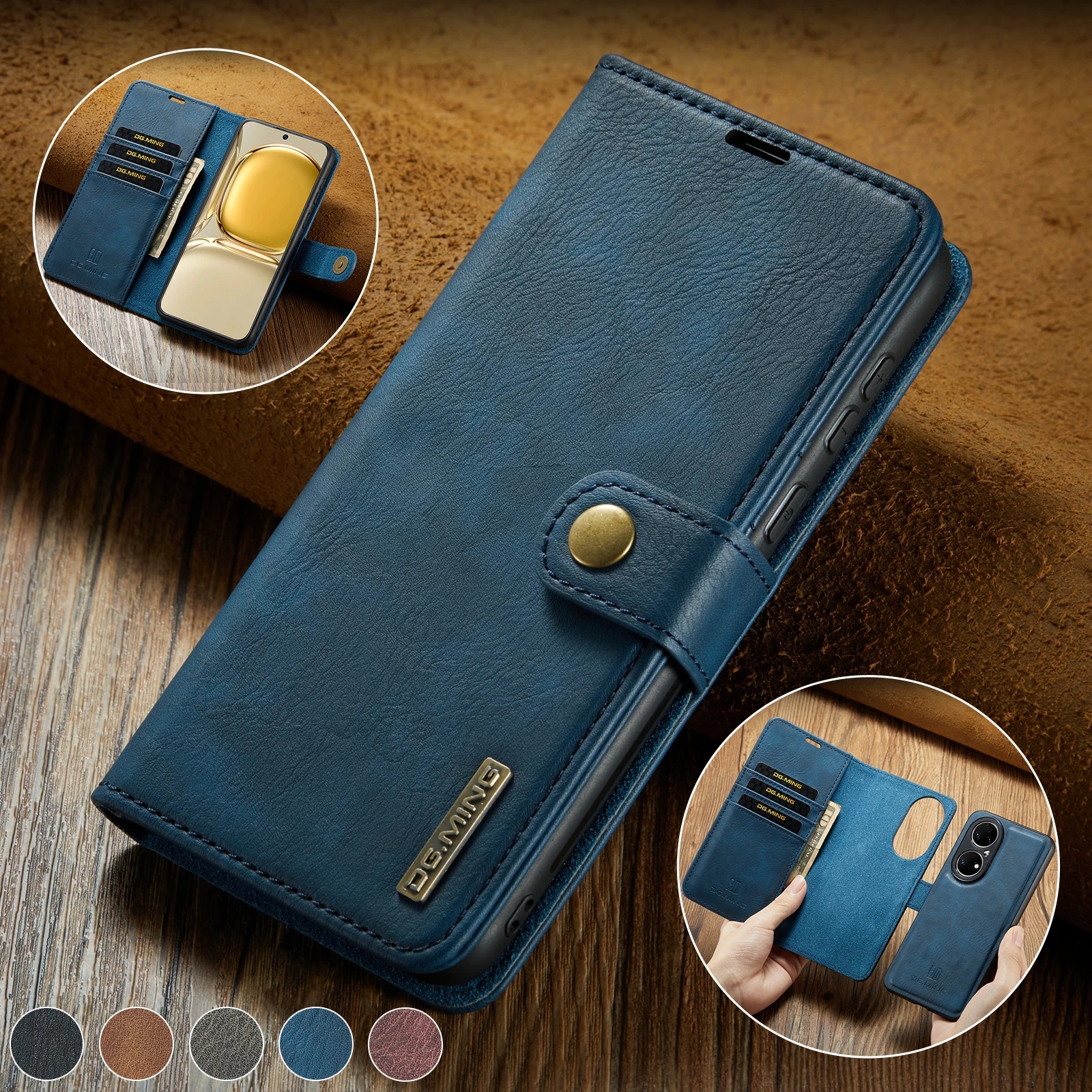 

PU Leather Wallet Phone Case For Huawei P8 P9 P10 P20 P30 P40 P50 P60 Lite E Mini Pro Plus 2017 2019 2020 4G 5G Flip Cover Bags