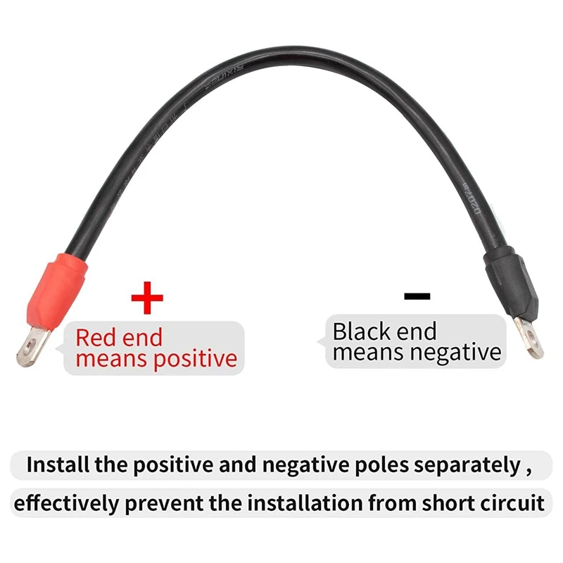 7 PCS Set Golf Cart Heavy Duty Battery Cable 4 Gauge Black & Red Automotive Supplies For Club Car DS & Precedent 1994-Up