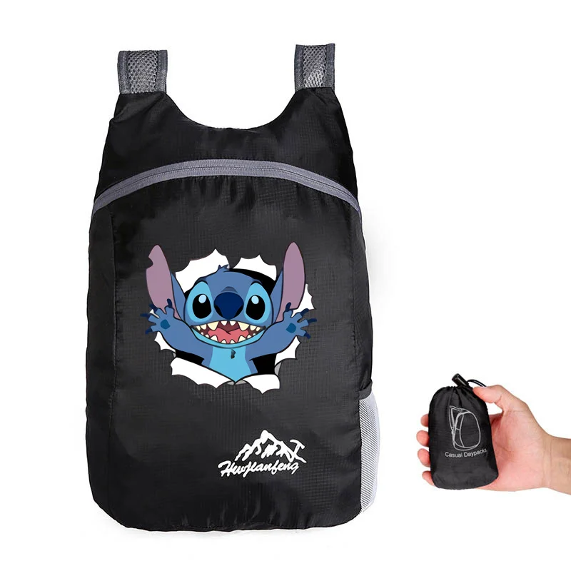 Disney Lilo &Stitch Unisex Portable Backpack Lightweight Storage Travel Bag Outdoor Sports Cycling  Backpack Folding Backpacks