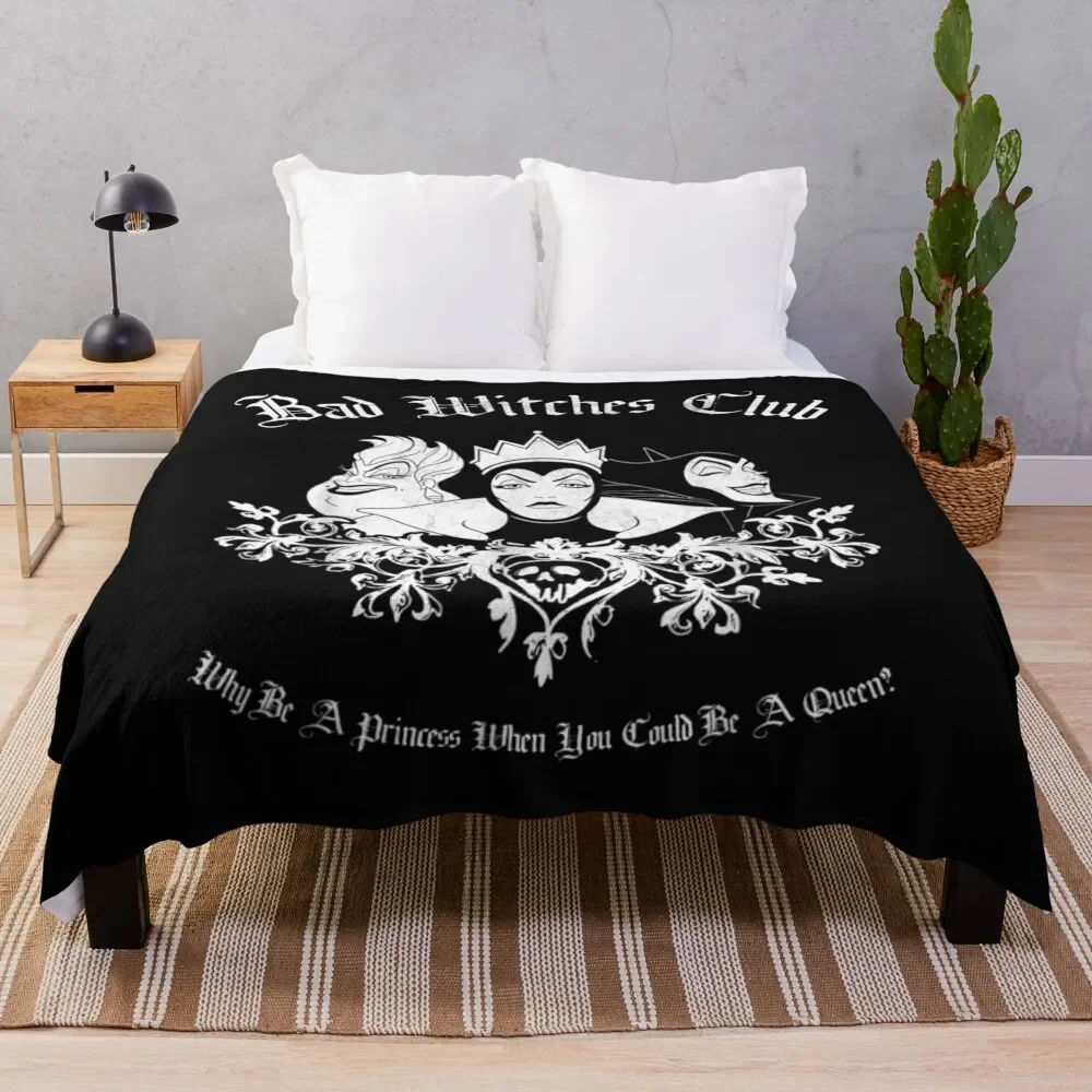 Funny Bad Witches Club Group Shot Throw Blanket fluffy Warm Giant Sofa Flannel Fabric Blankets