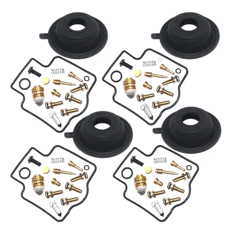 4 Sets Motorcycle Carburetor Repair Kit with Diaphragm Fit for Yamaha YZF600R 1997 1998 1999 2000 2001 2002 2003 2004 2005-2007