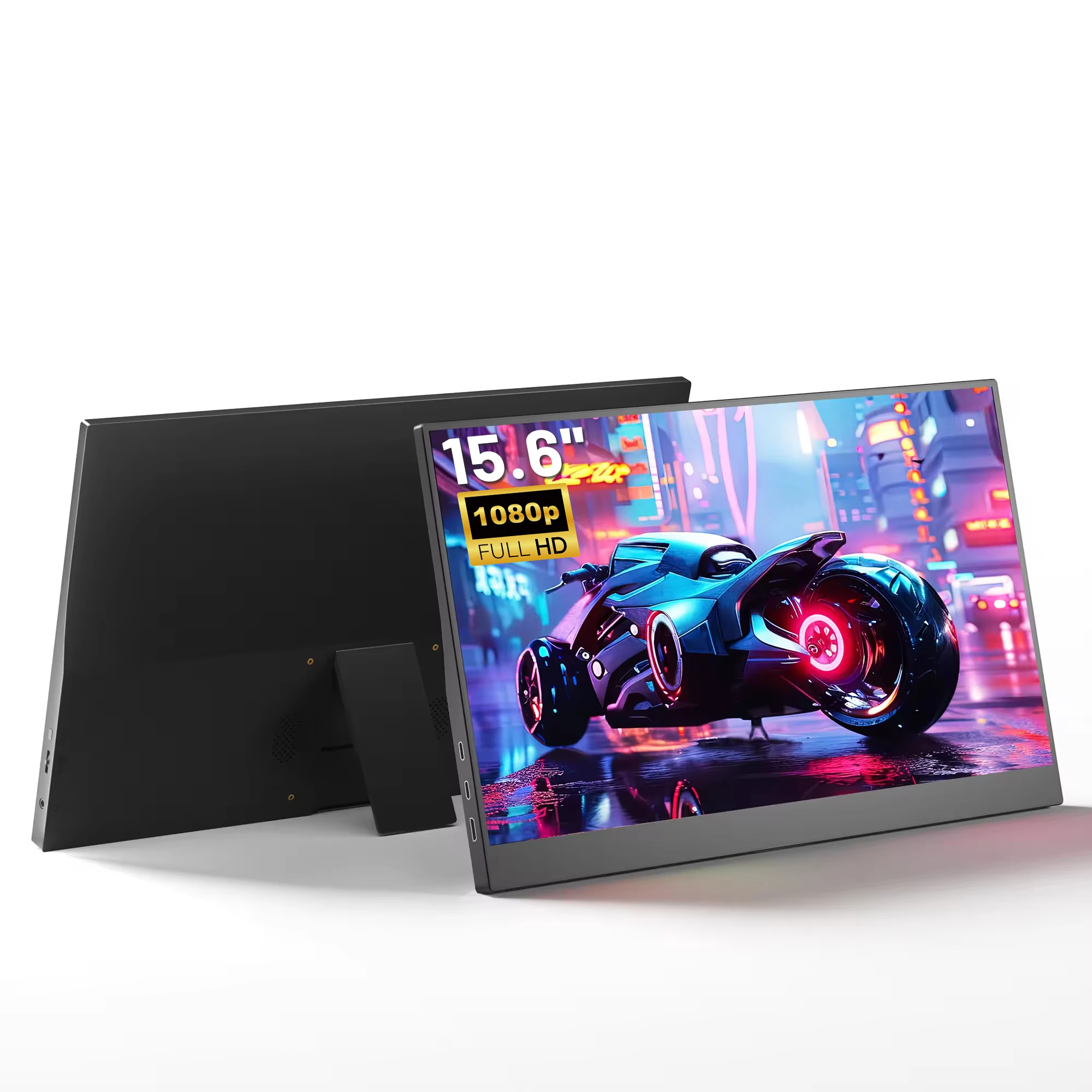 DLN 15.6 inch Touch Screen Portable Monitor 1080p 45sRGB 60Hz Laptop Screen Extender Small Stand Monitor For Wins & Mac, Gaming
