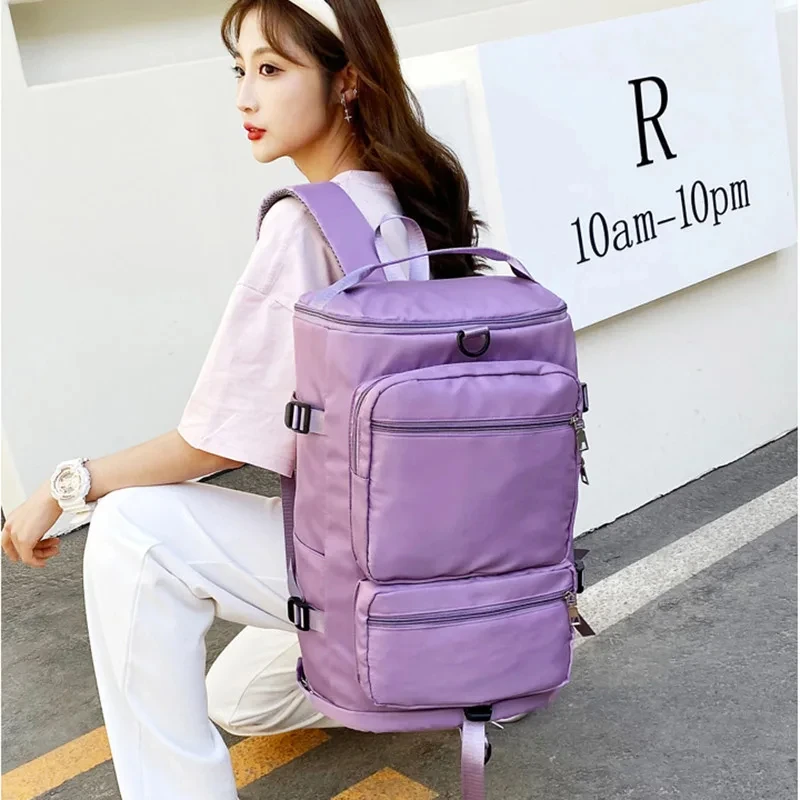 Women Backpack Large Travel Tote Weekend Sports Bags Yoga Bagpacks Luggage Packing Shoulder Duffle Bags Multifunctional Daypack