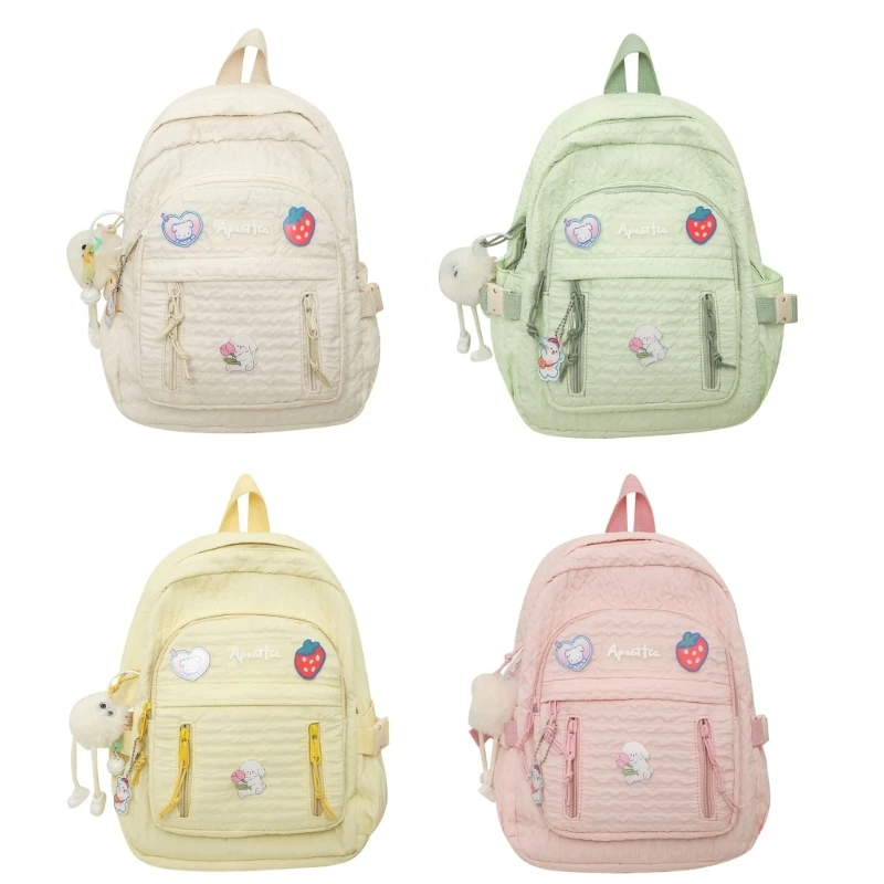 

Korean Schoolbag Fashion Pack for Girls Women Students Casual Daypack Rucksack Bookbags White/Yellow/Pink/Green