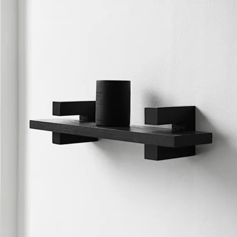 

Плавающая полка из цельного дерева в скандинавском стиле, современная минималистичная витрина, настенный органайзер для домашнего декора для гостиной, спальни, журнальная стойка