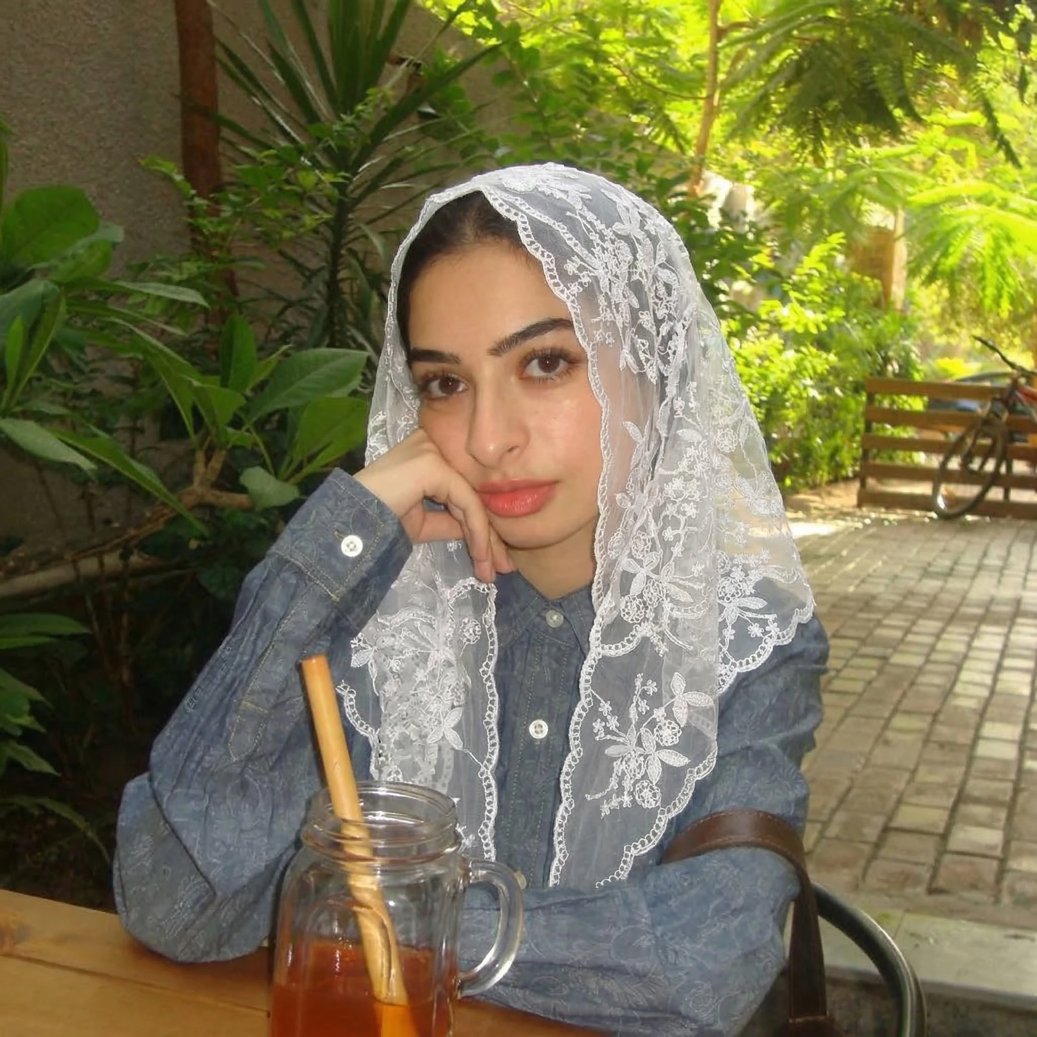 Women Lace Triangle Scarf Sweet Girls Sunscreen Scarf Spring Summer French Beach Style Hair Tie Vintage Female Lady Muslim Hijab image 3