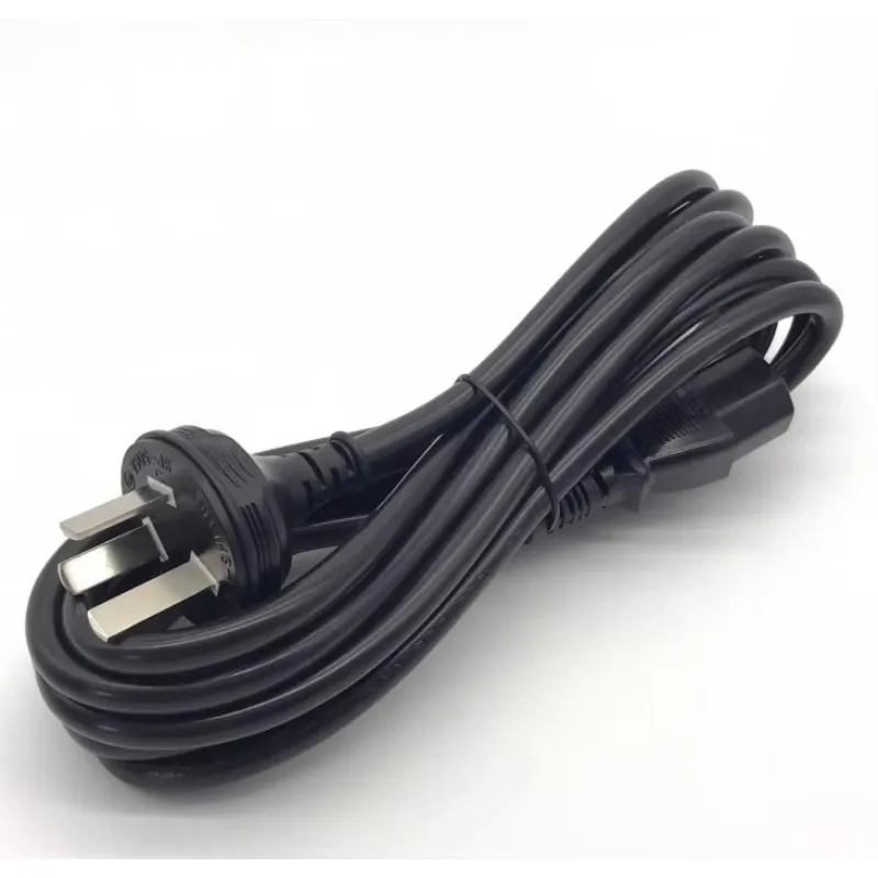 Power Cord 3-Hole National Standard 0.75sqmm Pure Copper with Plug for Computer High Power, Used