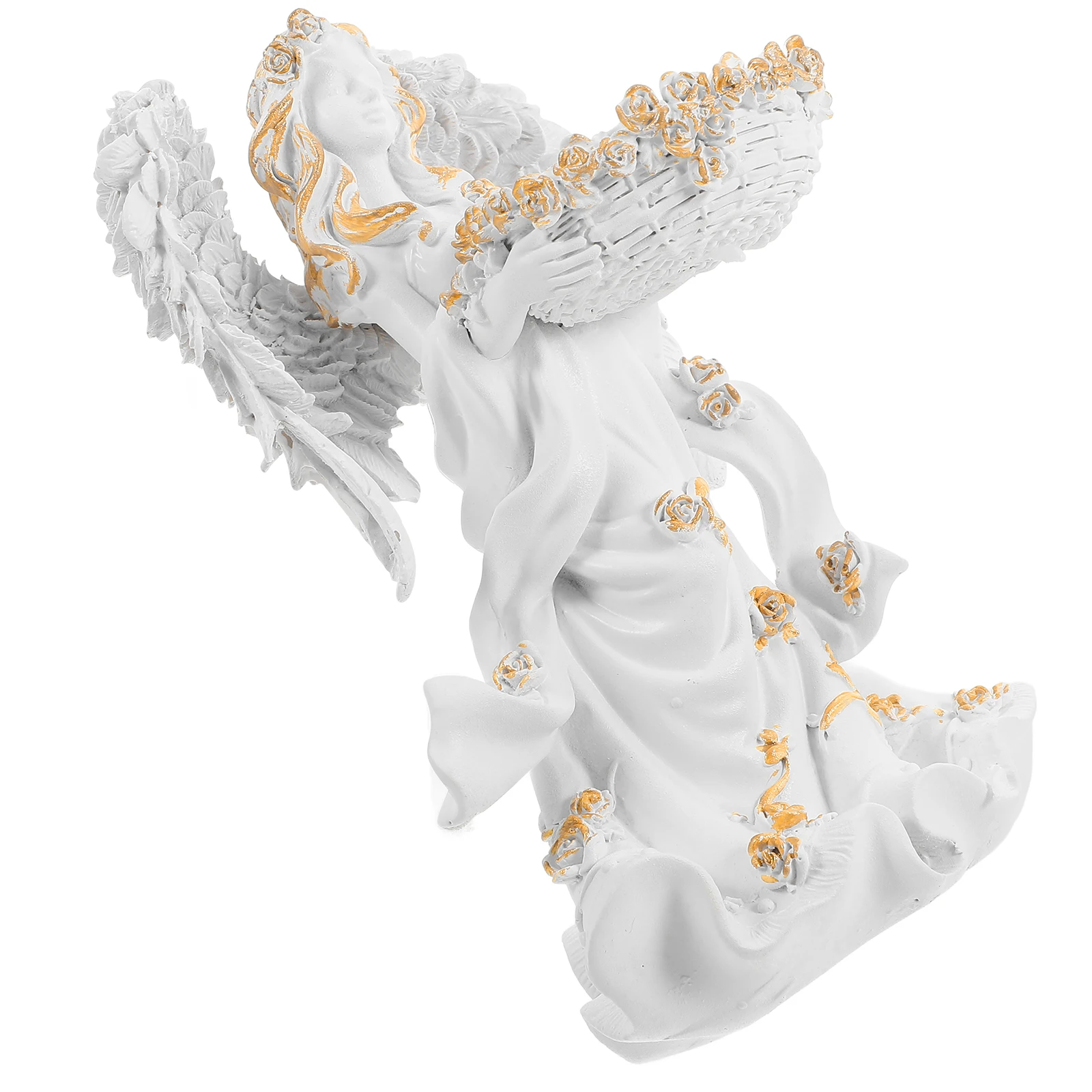 

Resin Angel Statue Holder Decorative Stand for Wedding Dining Room Home Farmhouse Living Room Table Decor