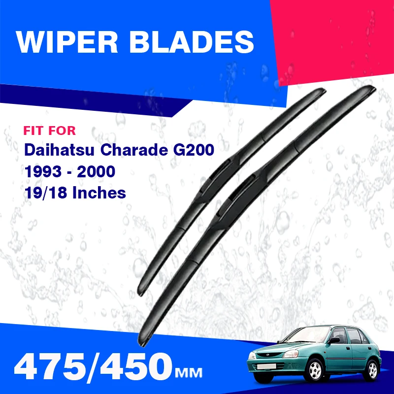 Front Wiper Blades Set Kit For Daihatsu Charade G200 1993 - 2000 Valera Ascend Windscreen Windshield Window 1999 1994 1997 1998