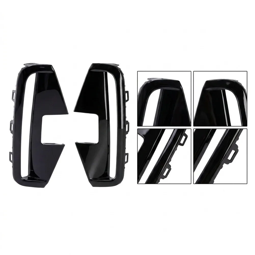Front Pair Bumper Fog Lights Grille for BMW 4 Series For G22 For G23 Built to Match Original Equipment Layout 2021-2024