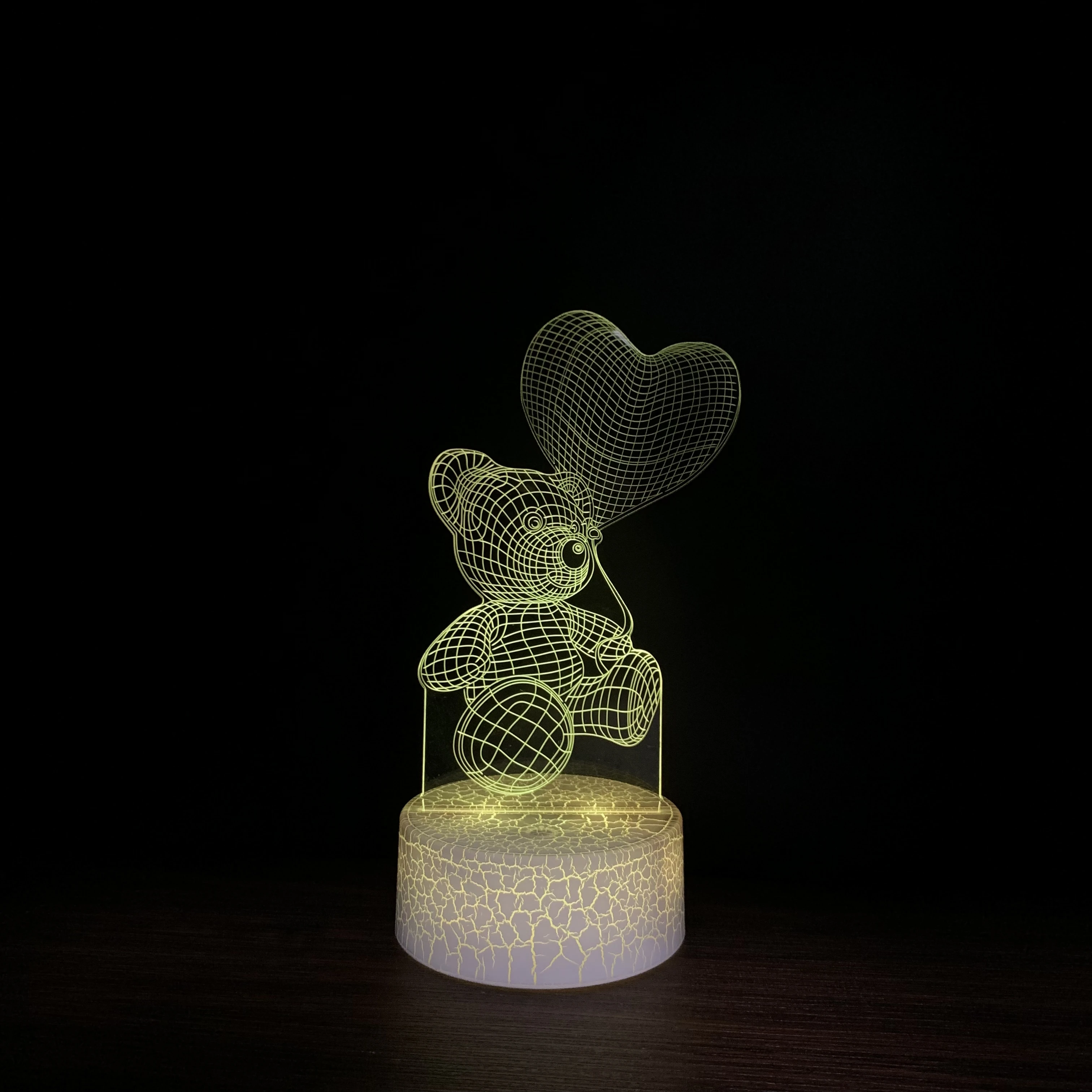 3D LED Nightlight Balloon Bear Lamp For Christmas Home Decoration Cute Gift For The Kids