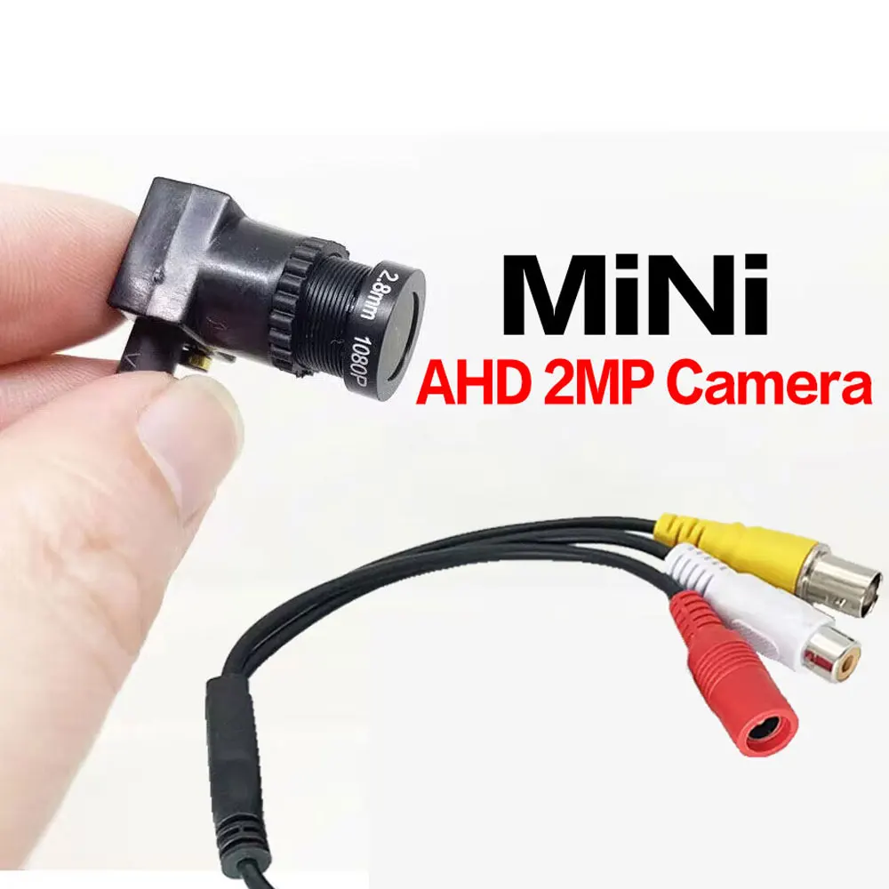 Imagem -02 - Mini Câmera de Vigilância por Satélite Ahd 1080p hd 2mp com Vídeo Bnc e Rca Conector Mic Áudio para Casa Ahd Dvr Sistema