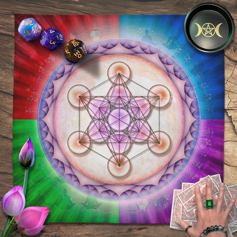 

Metatron Hexagram Crystal Altar Cloth Tarot Tablecloth Spiritual Wall Tapestry Hanging Divination Witchcraft Astrology Card Mat