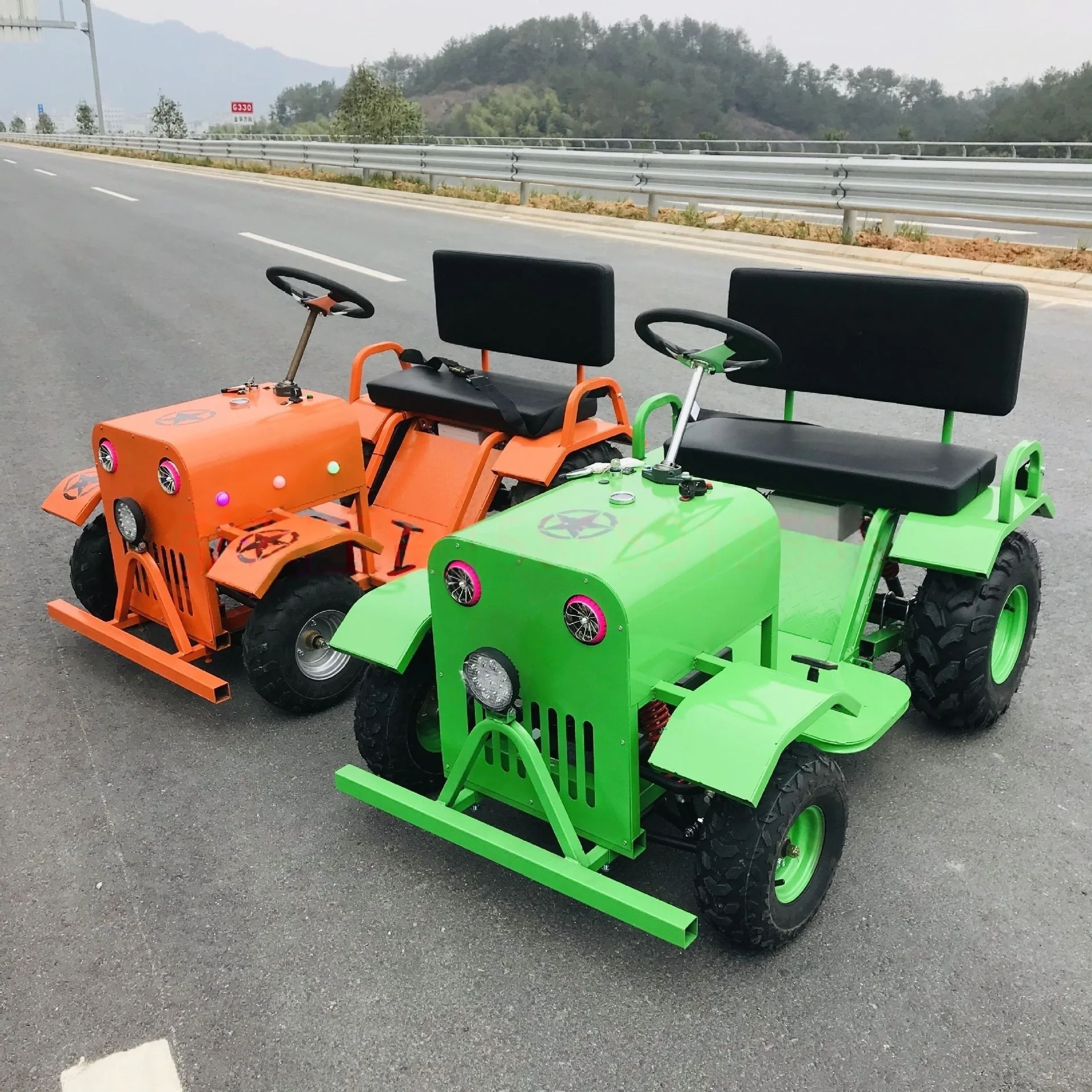 Kart Electric Parent-Child ATV Four-wheeled Motorcycle Double Ride Tractor Parent-Child All-Terrain