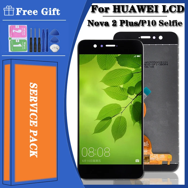 

5.5" IPS LCD For Huawei Nova 2 Plus LCD Display Touch Screen Digitizer BAC L23 L03 For Huawei Nova2 Plus LX9 L29 L0923 L21 L22