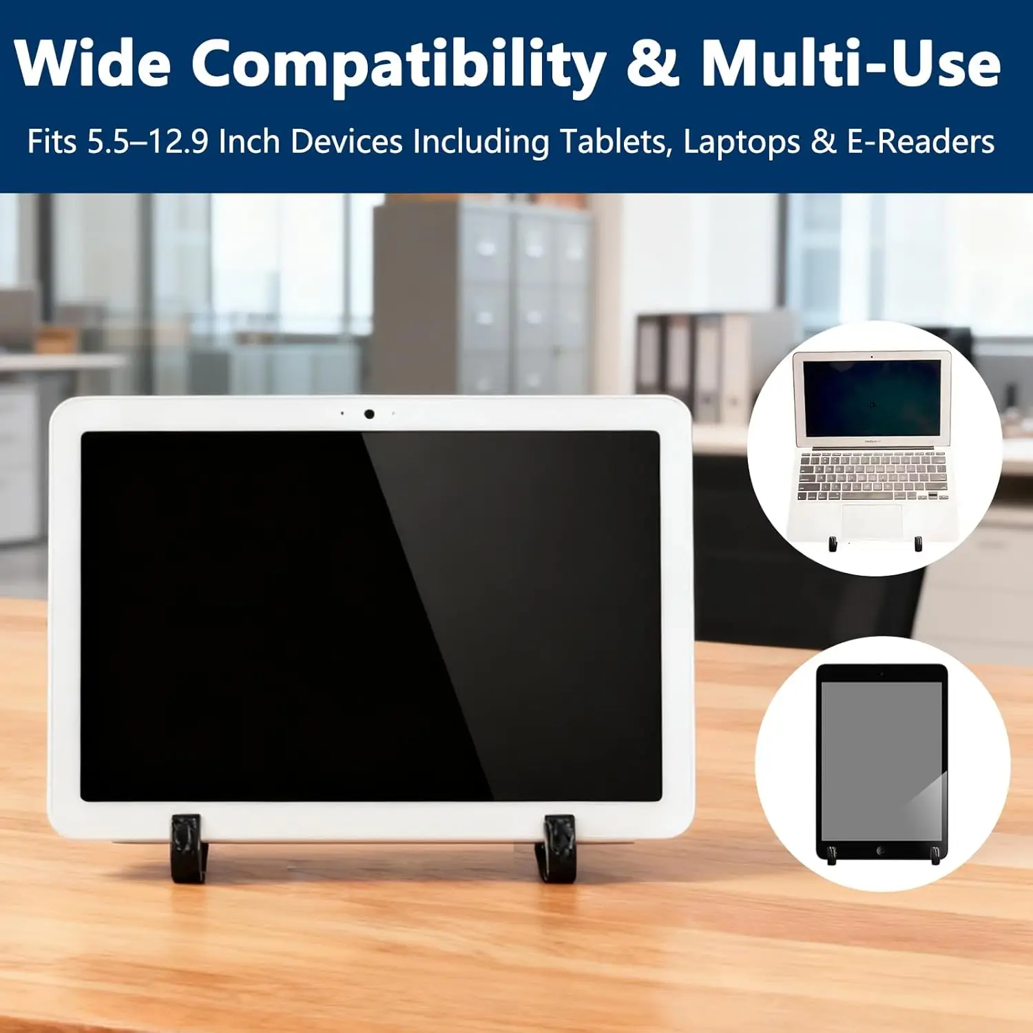 20.5×15.5×14cm Black Metal Stand Universal Desktop Storage Display Rack
