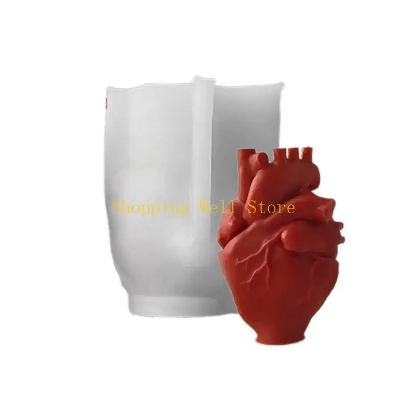 

KX4B Simulated Heart Resin Molds for Making Soap Chocolate, Muffins, Mousses