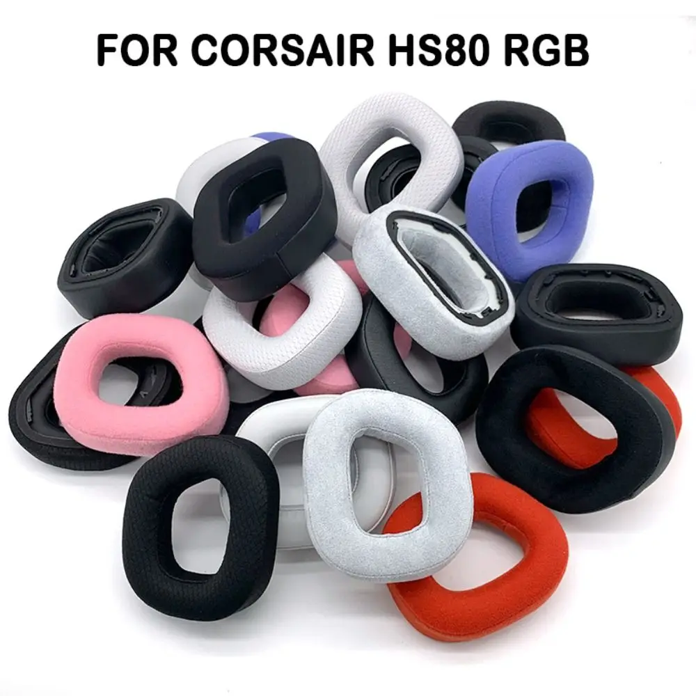 1 par de orejeras transpirables para Corsair HS80 RGB auriculares cómodos auriculares Gamer HS80 almohadillas para los oídos funda de cojín para los oídos