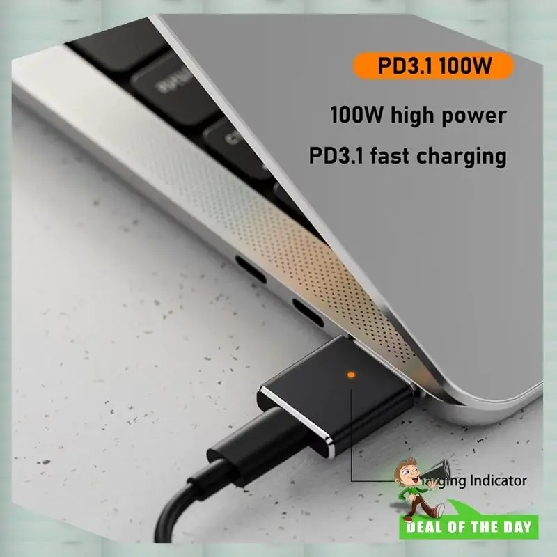 

24-часовая доставка USB Type-C Магнитный адаптер PD для Magsafe 3 2 PD 100 Вт Кабель для быстрой зарядки Магнитный разъем-конвертер