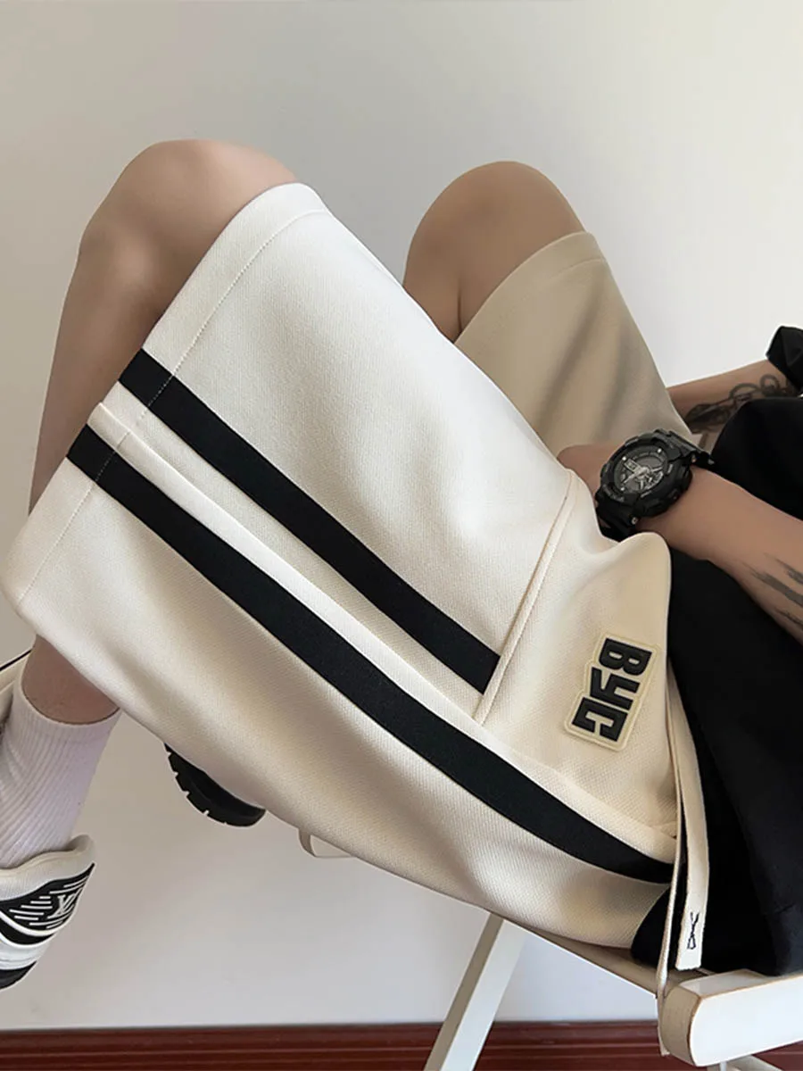 

Trendy Casual Men's orts Summer 2024 Loose Fit American Sle Five-Quarter Pants Breathable Lightweight Polyester Fiber