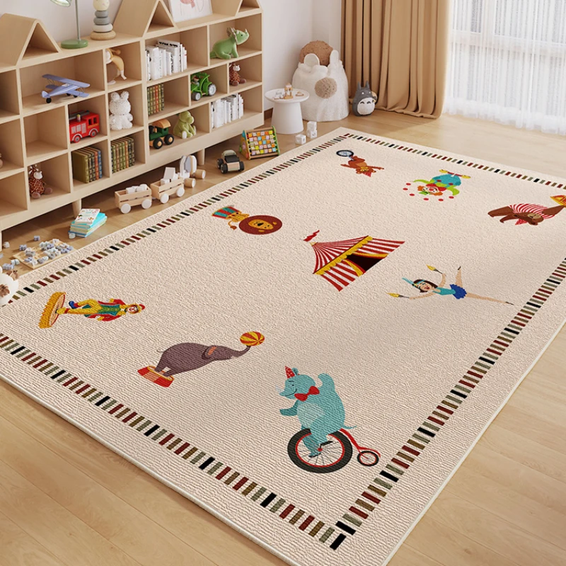 Cartoon Style Carpets for Living Room Large Area Bedroom Decor Soft Carpet Baby Crawling Floor Mat Anti-slip Washable Lounge Rug view 3