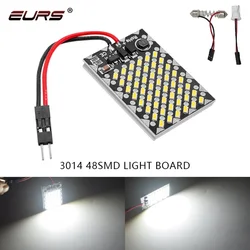 3014 48SMD T10 W5W C5W 31mm 36mm 39mm 41mm Festoon LED Auto Panel Light Reading Dome Bulb Car Interior Roof Lamp White 12V 24V