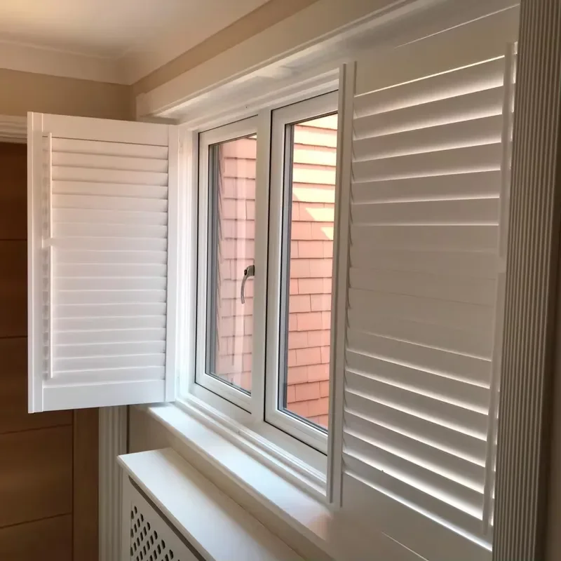 Custom Made by Pass PVC Window Shutter Plantation Shutters Interior and Wooden Plantation Shutter Direct From China