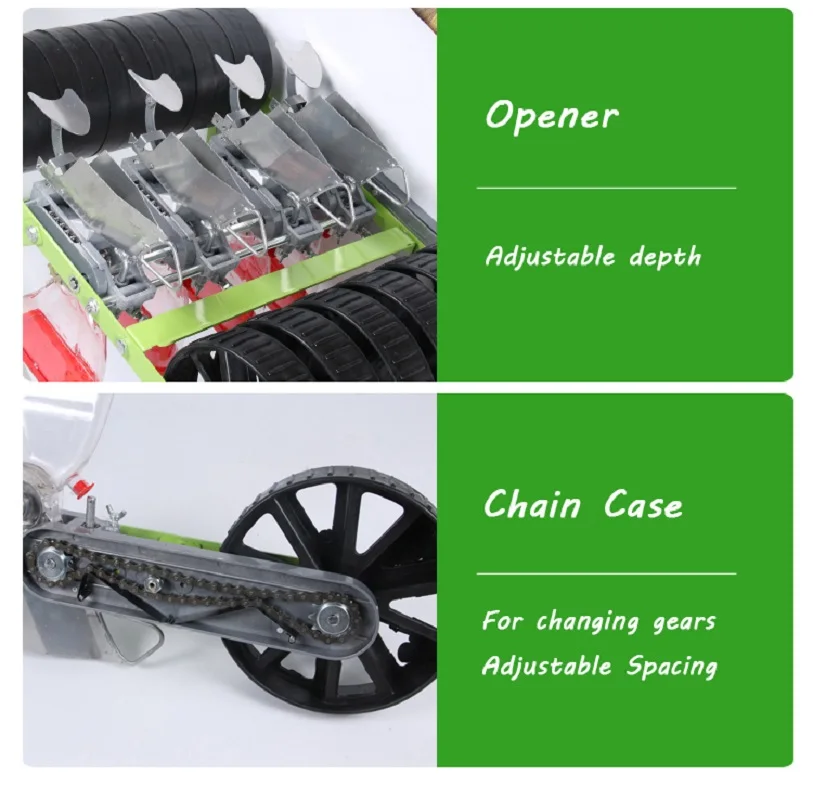 Imagem -04 - Semeador Vegetal Multifunções Plantador Manual da Grão Econômico e Prático da Maquinaria Agrícola Fileiras Semeador
