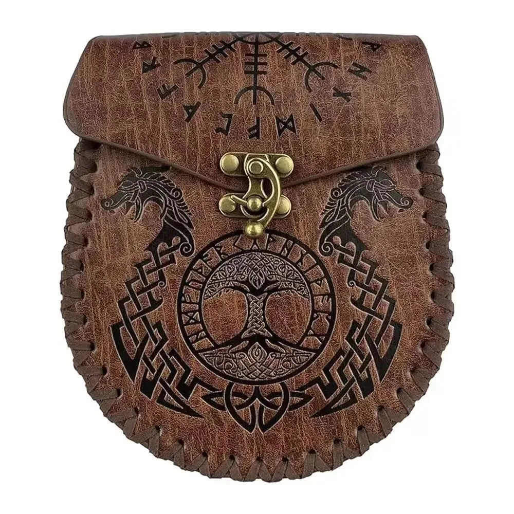 กระเป๋าหนัง PU สำหรับใส่ลูกเต๋า DND ลายเซลติก 5 แบบ กระเป๋าใส่ของน่ารักแบบมีเชือกสำหรับเล่นเกม D&D ของขวัญแนว RPG กระเป๋าใส่เหรียญ ใหม่