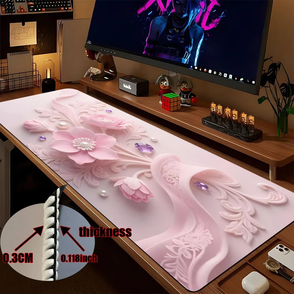 Tapis de souris à l'effigie de personnages d'anime - Tapis de clavier 2D - Belle fille, surface lisse, organiseurs de bureau et plateaux, tapis de souris