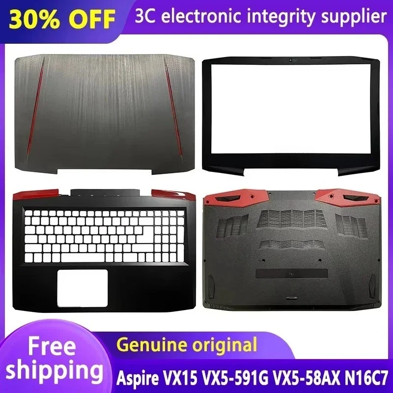 

NEW Laptop Case for Aspire VX15 VX5-591G VX5-58AX N16C7 LCD Back Cover/Front Bezel/Palmrest Upper/Bottom Case Rear Top Housing
