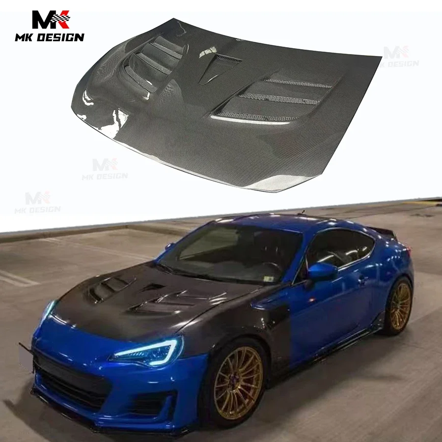 Carbon Fiber VRS Style Front Vented Hood Bonnet Cover for Toyota GT86 Brz 86 2012-2019 Front Engine Bonnet Hood Replacement